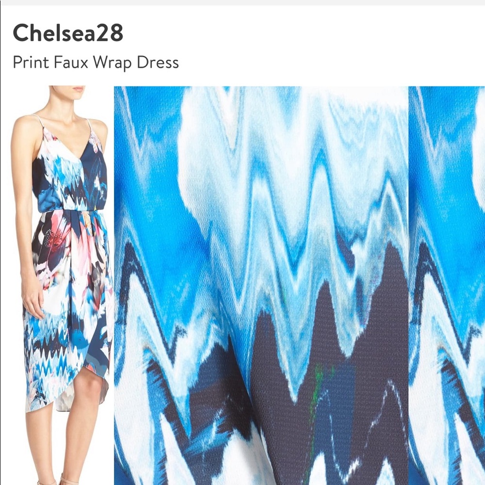 Chelsea 28 Print Faux Wrap Dress